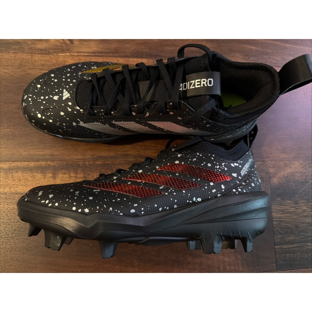 New Adidas Impact Molded Baseball Cleats Size 7 Black Iridescent